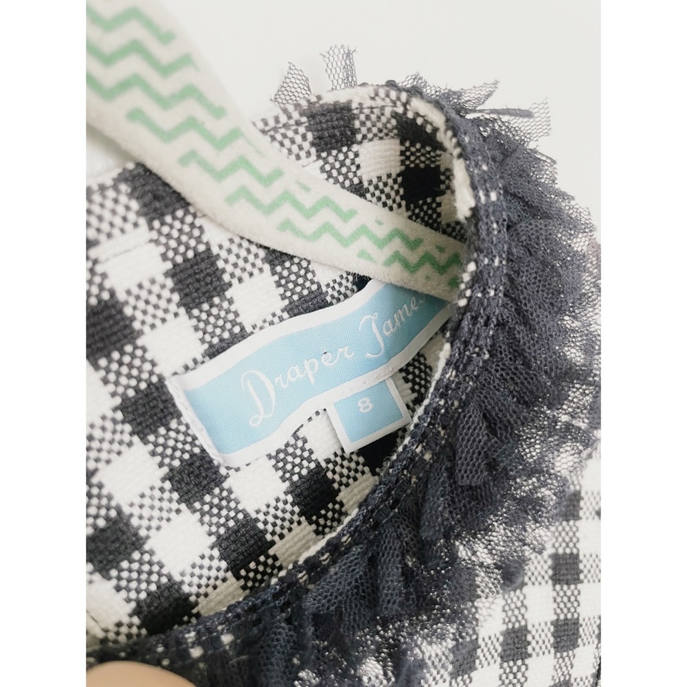 Draper James Gingham tulle trim top - Picture 2 of 5
